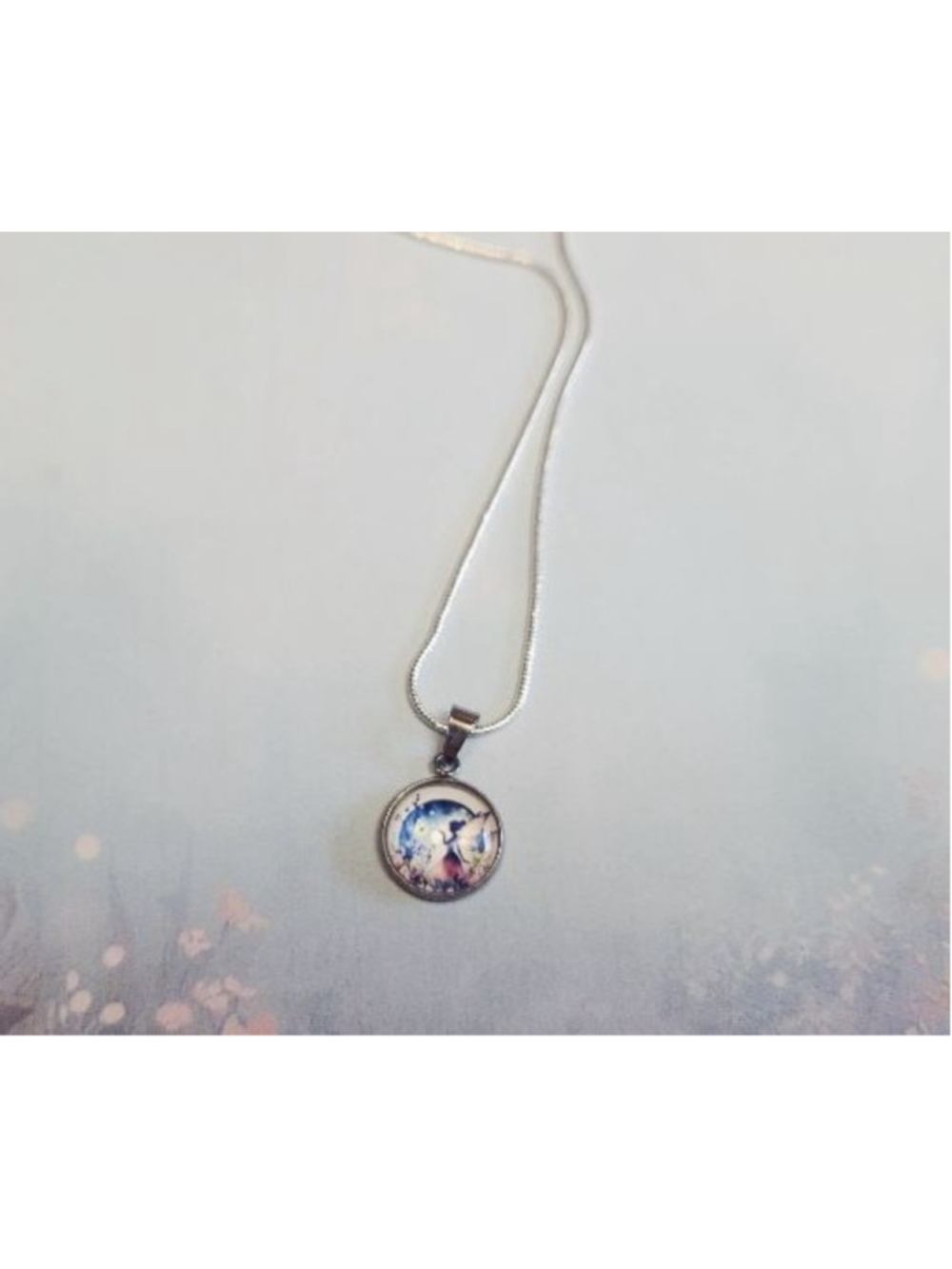 Hand crafted Fairy pendant necklace on 925 Sterling Silver chain #2